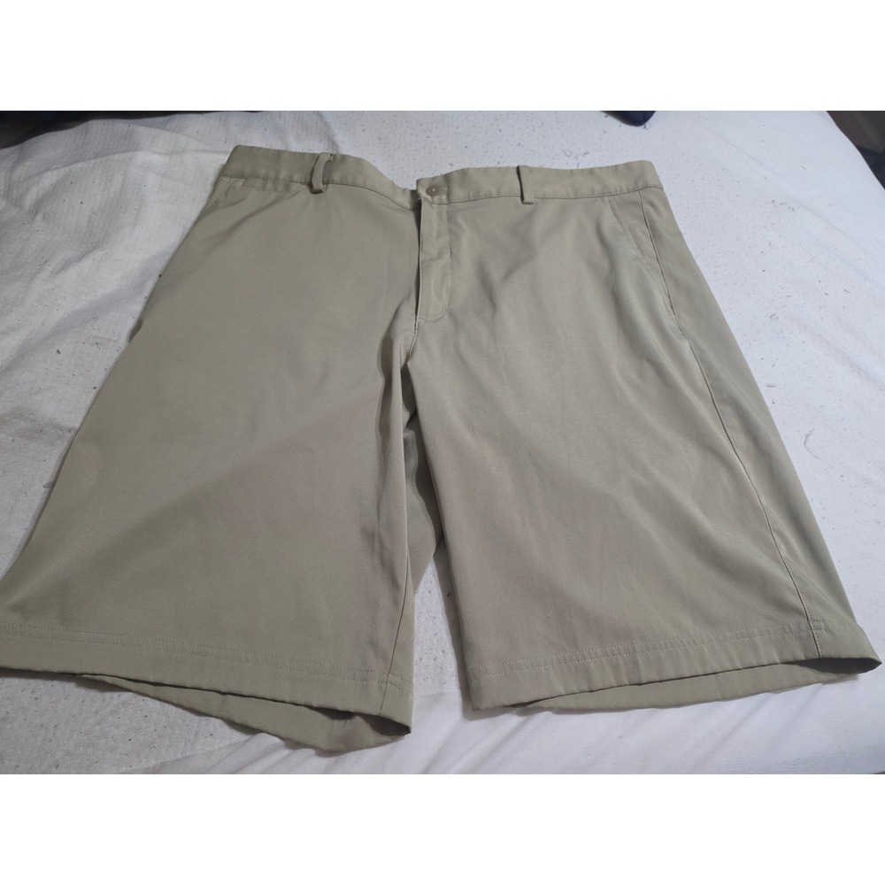 Nike Golf Tour Performance Dri-FIT Khaki Tan Shorts Mens‎ 38 Flat Front Golfing